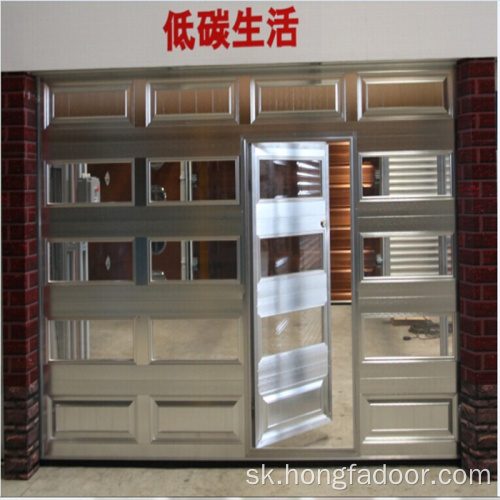 Priehľadné sekcionálne akrylátové garážové vráta